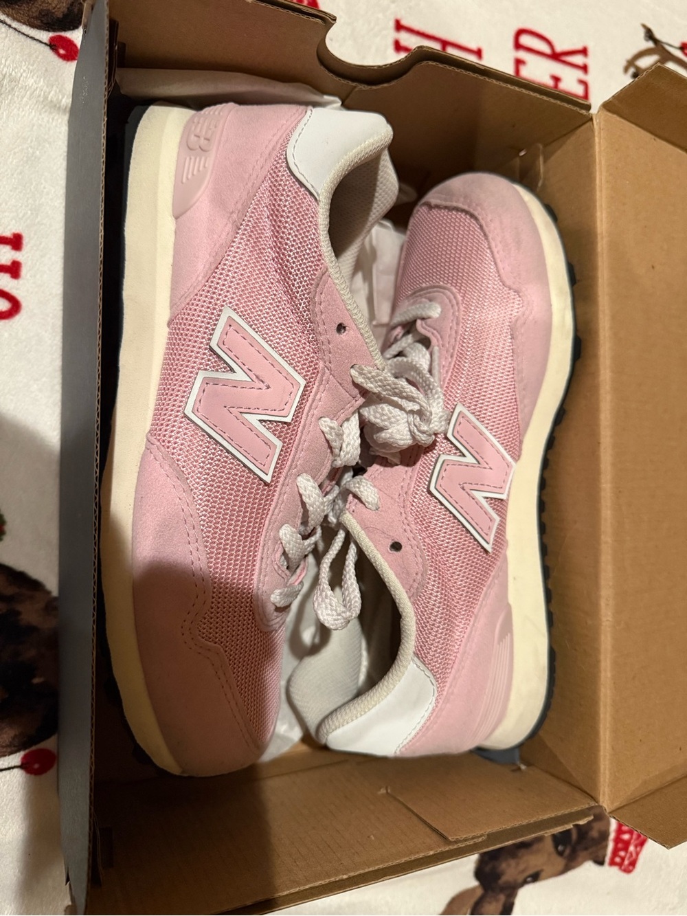 New Balance Pink and White Women's 565 Retro Sneakers